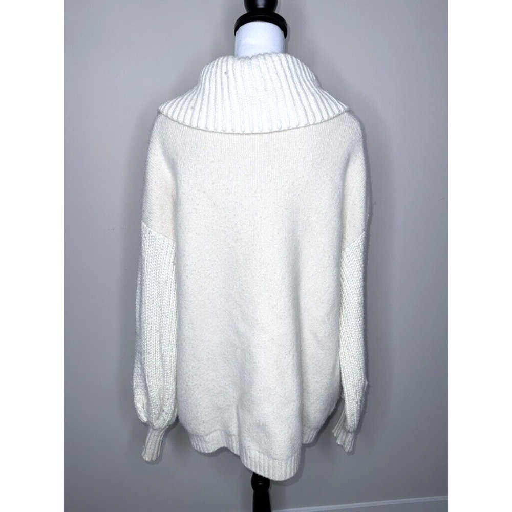 Anthropologie Alpaca Wool Sleeping On Snow Elspeth Longline Cardigan XS Collared - Picture 8 of 10